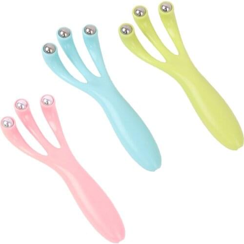 Face Massager Scalp massager Steel Ball head Massager Relaxation Three Finger Massager for head face body