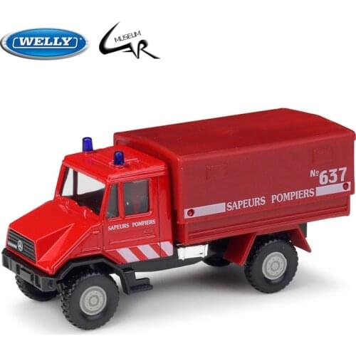 WELLY 1:43 Model Car Simulation Alloy Metal Toy Car Childrens Toy Gift Collection Model Toy Gifts Benz Unimog