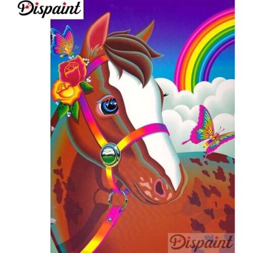 Dispaint Full Square/Round Drill 5D DIY Diamond Painting "Cartoon horse" Embroidery Cross Stitch 3D Home Decor A12453