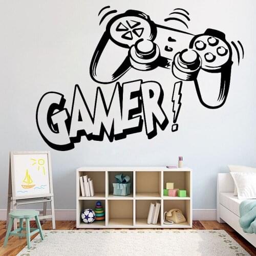 Wall Sticker for Kids Room Video Game Wall Decals for Kids Bedroom PVC Wall Art Mural PS4 Gamer Vinyl 4248