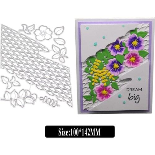 Irregular Background Cutting Dies for Card Making, URYKE Die Cuts Stencil Metal Pattern Template for DIY Embossing Scrapbooking