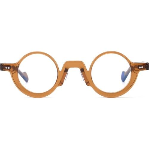 2021 New Fashion Retro Acetate Optical Frame High Quality Handmade Eyewear Vintage Round Unisex Prescription Glasses