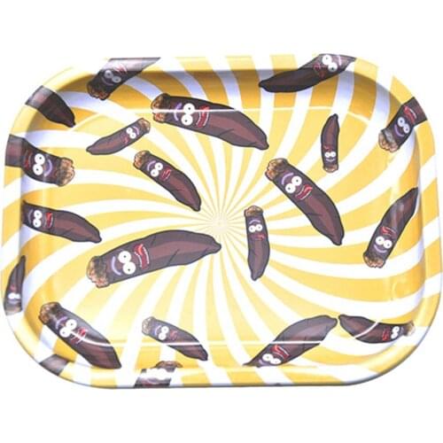 Smoke Weed Rolling Tray Harb Tobacco Holder Cigarette Paper Joint Plate Printed Pattern Smoking Accessories