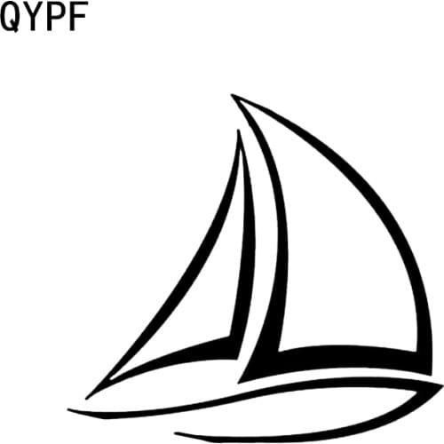 QYPF 11.4*10.6CM Interesting Sailor Sailboat Boat Decor Car Sticker Vinyl Silhouette Accessories C16-0995