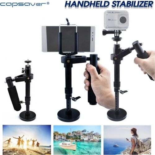 Capsaver Mini Handheld Gimbal Phone Gimbal Video Stabilizer Foldable Stand for Smartphone Gopro Micro-Single Camera 360 Rotate
