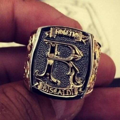 Vintage Gold Letter R Cool wedding Rings for women Men Punk Rock Metallic Style Motorcycle Biker Ring Fashion Jewelry Party Gift