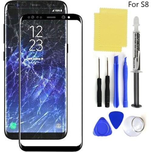 Replacement Front Glass Lens Screen LOCA Glue Kit for Samsung Galaxy S8 S10 Plus