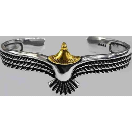 1pc Feather Open Bracelet Eagle Bracelet Bangle Pagan Jewelry Eagle Open Cuff Wrisband For Women Men Jewelry Party Supplies