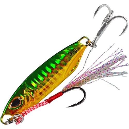 10/15/20/30/40/50 g Artificial Bait Reusable Metal Sinking Casting Lure Jigging Spoon Fishing Accessories With Hooks