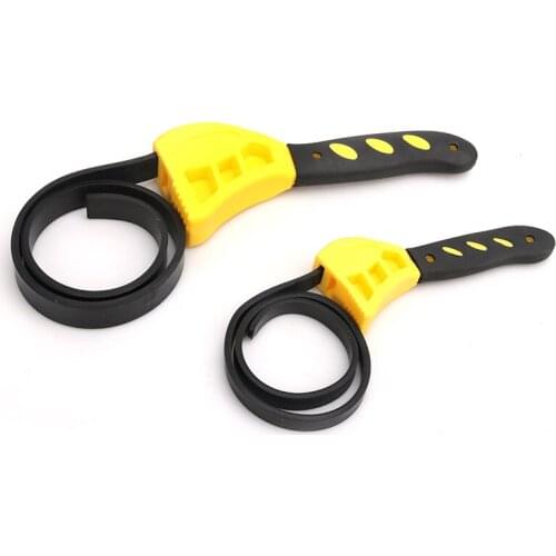 2pcs Multi-functional Rubber Strap Oil Filter Wrench Adjustable Spanner Bottle Opener Tool Car Accessories