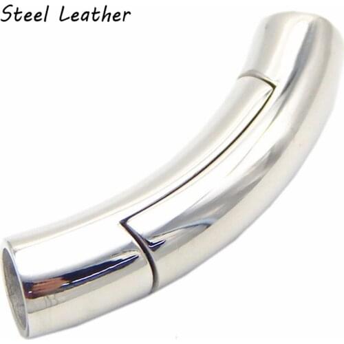 20pcs/lot custom logo hole:6mm Stainless Steel Magnetic Clasps Leather Cord Rope End Cap Connector DIY Bracelets Necklace Jewel