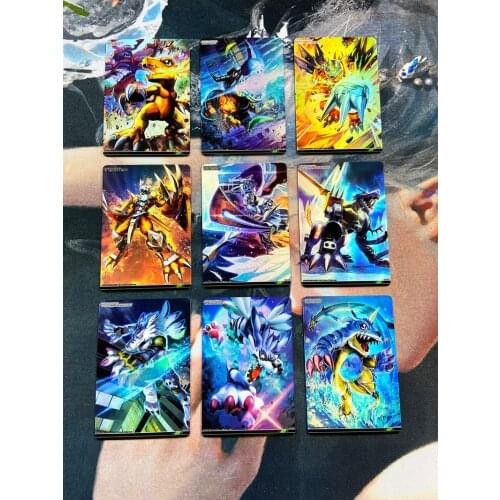 9pcs/set Digimon Adventure Digital Monster Post Card BS Battle Spirits No.2 Hobby Collectibles Game Anime Collection Cards