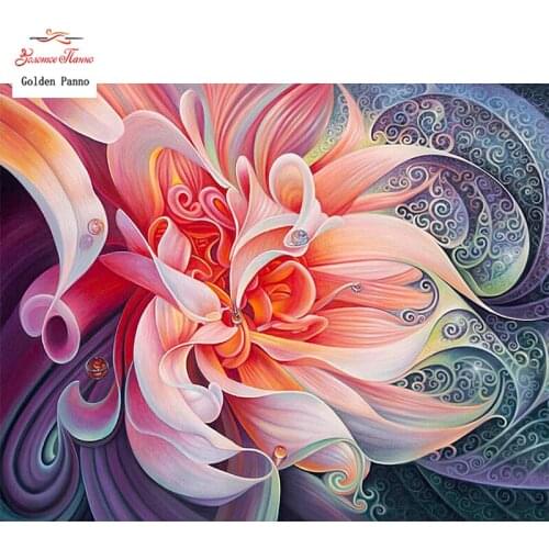 GOLDEN PANNO Diamond Painting Full Square 5D Diy Daimond Embroidery Diamant Mosaic Sale Displasy Broderie Diamant "peony flower"