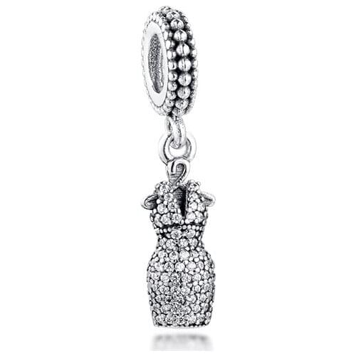 Charms 925 Silver Original Fit Pandora Bracelets Sterling Silver Dazzling Dress Charm Beads for Women diy Jewelry