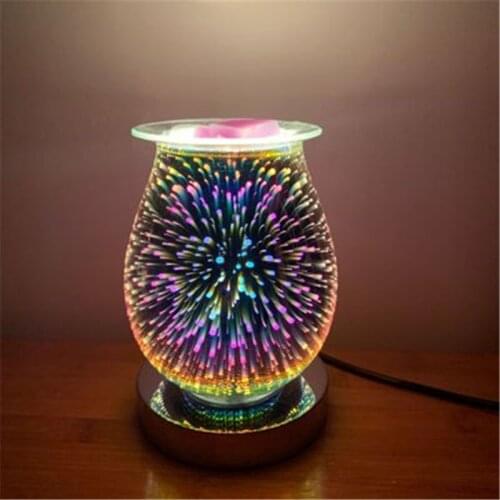 UK/US/AU/EU Plug Incense Burners Aromatize 3D Touch Electric Wax Melt Burners Touch Lamp Aroma Firework Lamp Night Light