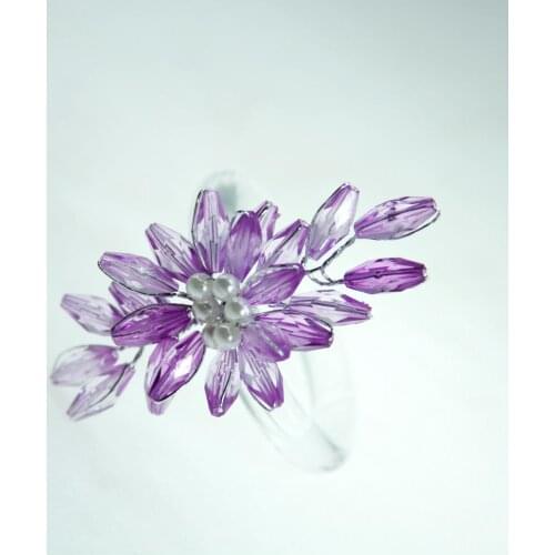 Free shipping clear acrylic flower napkin ring,wedding, holiday decoration napkin holder 12 pcs qn19103102