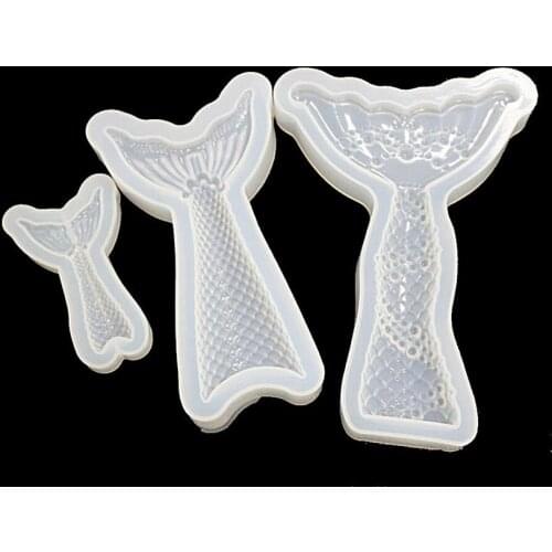 Mermaid Tail Shiny Silicone Molds Handmade Epoxy Resin Cabochon Mould DIY Resin Jewelry Charms Craft Tool Decoden Making