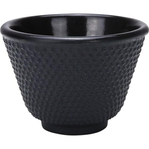 Cast Iron Tea Cups Drinkware Chinese Handmade Kung Fu Coffee Tools Health Care Polka Dot Iron Cup Iron Pot Retro Cup- Teacup
