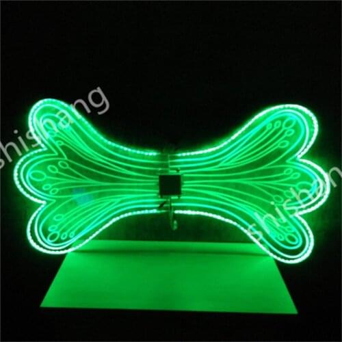 CY03 Catwalk ballroom dance show wings bellydance stage wears luminous RGB colorful stage costumes dj glowing party event clothe