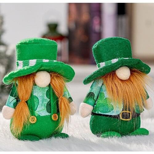 Handmade Elf Faceless Doll Decoration Easter Gnomes Gonk Festival Supplies Green Valentines Day Decorations