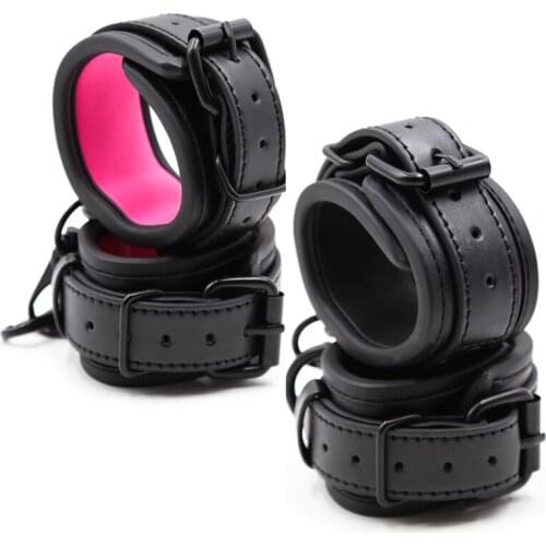 Fetish Sexy BDSM Bondage Leather Handcuffs Sex Toys For Woman Couples Slave Bondage Restraints Adult Games SM Exotic Accessories