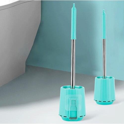 GURET Silicone Soft Bristle Head Toilet Brush Creative Bathroom Cleaning Tools Durable Cleaning Brush Bathroom Accessories Sets