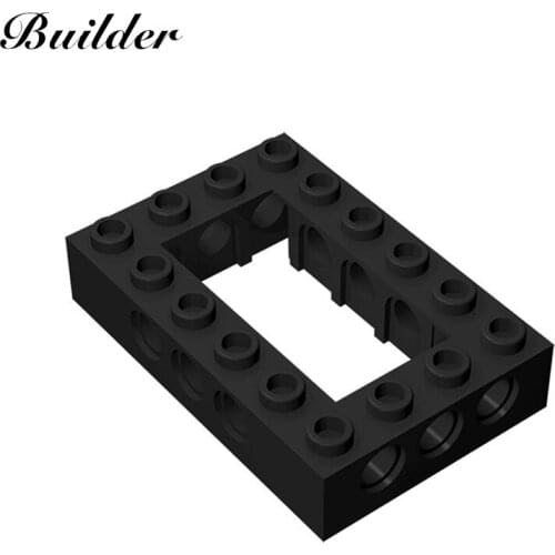 Little Builder 32531 MOC Technology 4x6 Frame Brick with Holes 10pcs Building Block DIY Assembles Particles Toys for Children