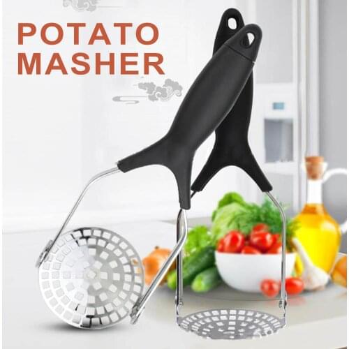 Stainless Steel Potato Masher Vegetable Fruit Ricer Crusher Puree Juice Maker With Plastic Handle Kitchen Accessories