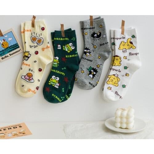 Korean version of the new cute animal socks female cartoon frog pudding dog mens socks