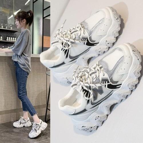 2020 spring and summer new trend wild student breathable mesh casual sports shoes fashion old shoes women X150