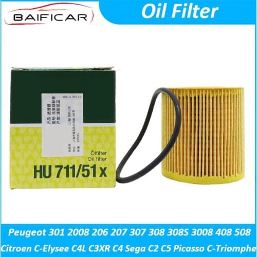Baificar Brand New High Quality Car Engine Oil Filter Cleaner For Peugeot 301 2008 206 207 307 308 3008 408 508 Citroen C4L C5