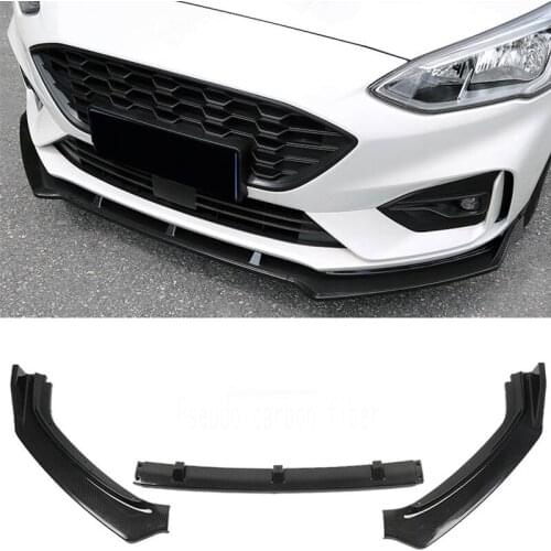 Applicable To For Front Bumper Split Lip Body Kit Of Ford Fox Three Piece Car Spoiler Deflector Refitting Accessories 2019-21