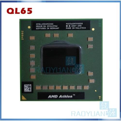 AMD Athlon 64 X2 QL-65 QL 65 QL65 2.1 GHz Dual-Core Dual-Thread CPU Processor AMQL65DAM22GG Socket S1