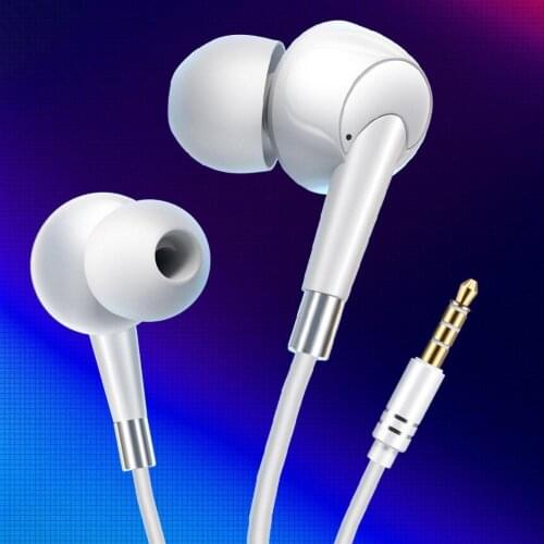 Wired 3.5mm Wired Stereo Earphones Deep Bass Music Sports Headset Running Earphone Hands-free Call with Microphone