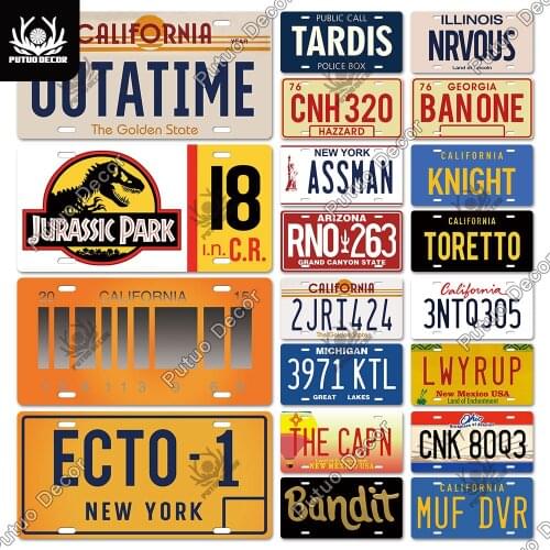 Putuo Decor Movie Metal Sign Tin Sign Licenses Plate Plaque Metal Vintage Decor for Man Cave Bar Pub Club Home Wall Decoration