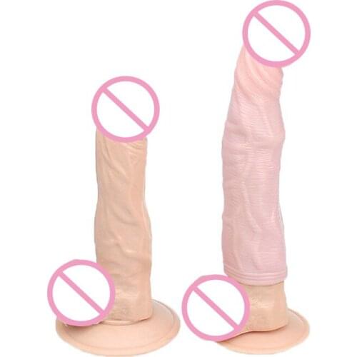 6 cm Extend Realistic Penis Sleeve Extender Soft Penis Enhancer Cock Sleeve Condoms Sex Toys for Men Adult Sex Products