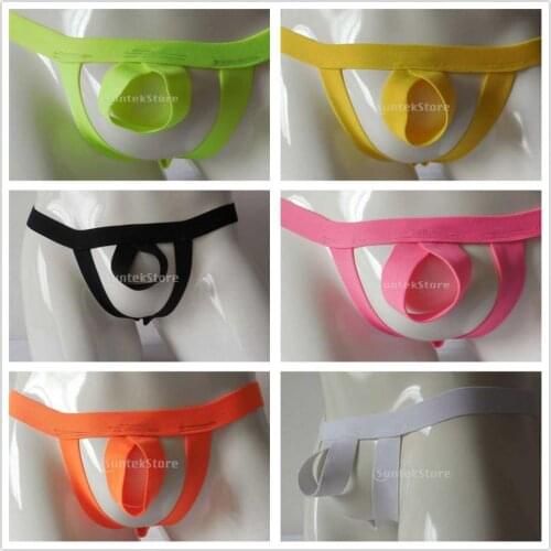 Sexy String Thong Underwear for Men, Stretchy Open Pouch Rings