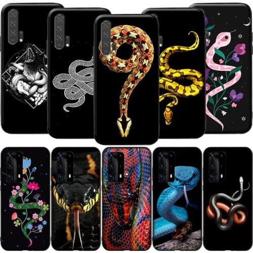 GX222 Snakes and Flowers Silicone Case for Honor 6A 7A 3GB 7C 7X 8 8A 8X 8C 9 10 Lite View 20S 9A 10X Max Pro