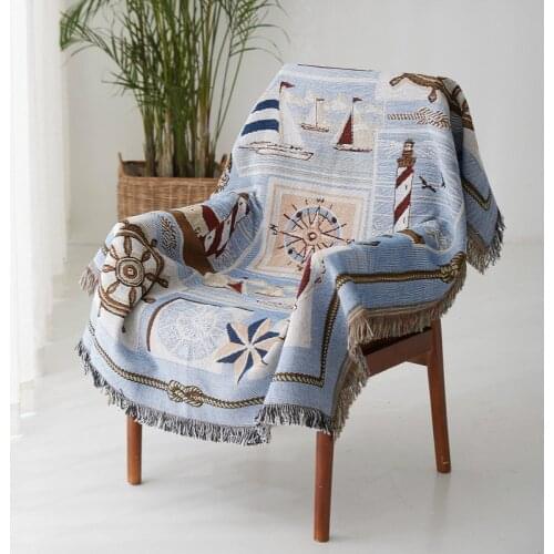 Nordic Throw Blanket Sofa Lighthouse Series Travel Blanket For Bed Living Room Tapestry Carpet Sofa Blanket Cover Bedspread