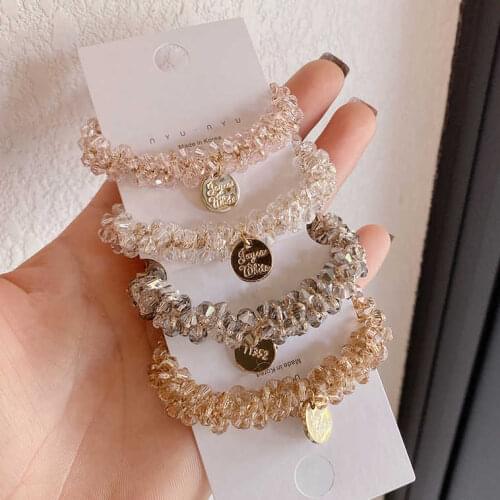 Super fairy rubber band female ins tie headband female simple net red Korean version Sen hair rope hairband Korean lovely