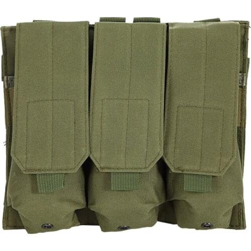 Molle Tactical Triple AR15 M4 5.56mm Mag Magazine Pouch Pistol Handgun Shooting Vest Tool Dump Drop Hunting Airsoft Bag 2017