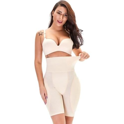 High Waisted Waist Trainer Shapewear Body Tummy Shaper Fake Ass Butt Lifter Hip Pads Enhancer Booty Thigh Trimmer