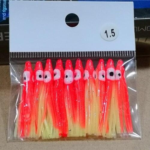 10pcs Soft Squid Skirt Fishing Tackle Sea Fishing Soft Lures Octopus Bait Threads Skirts 4CM
