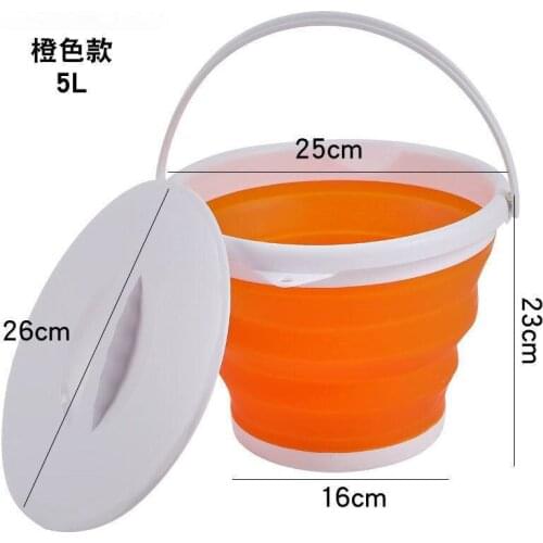 1.5L-10L Silicone Folding Bucket for Fishing Promotion Folding Bucket Car Wash Outdoor Fishing Round Camp Room 10L Bucket