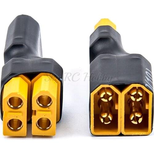 1PCS XT60 Female to XT-60 Plug Male Parallel Series Battery Connector Converter Adapter No Wires for Turnigy / Zippy
