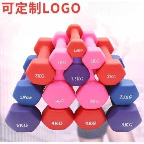 Hexagonal Matte Smooth Plastic-Dipping Womens Dumbbell Fitness Aerobics Dumbbell Womens Fitness Dumbbell 3 kg 1 pcs