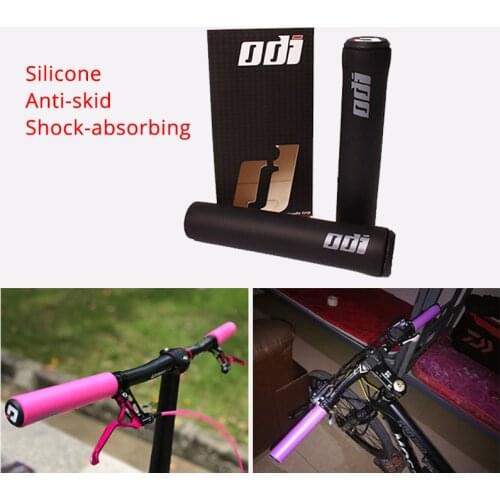 ODI 2PCS Bicycle Handlebar Grips Silicone MTB Bicycle-grips Anti-skid Shock-absorbring Soft Bike Handle Bar Grips Cycling Pasts