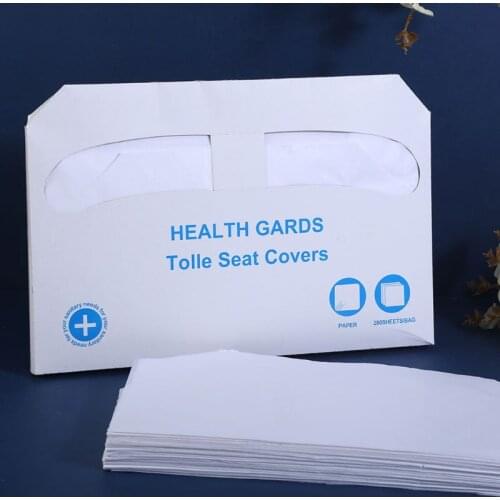 250 Sheets/Pack Half-Fold Disposable Toilet Seat Covers Thickened Sanitary Flushable Wood Pulp Potty Shields Guards Pads