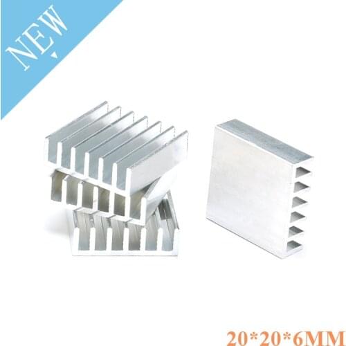 50pcs Heat sink Transistor Radiator Aluminum Heatsink for Electronic Chip Heat dissipation Cooling Computer Cooler 20*20*6mm