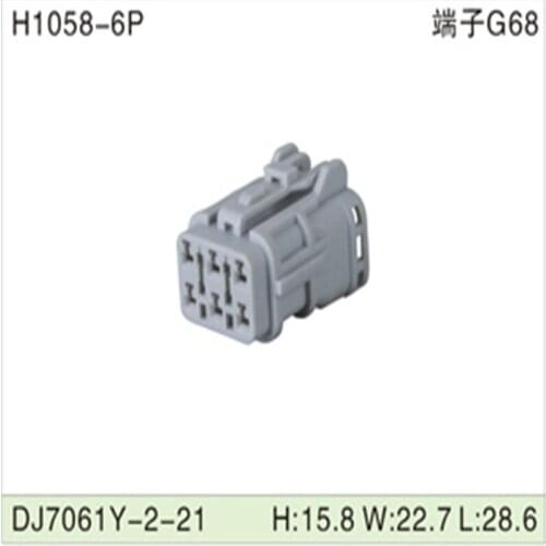 Free shipping 500pcsDJ7061Y-2-21 6Pin 2mm AMP Car Electrical Wire Connectors for VW,BMW,Audi,Toyota,NISSAN AND other